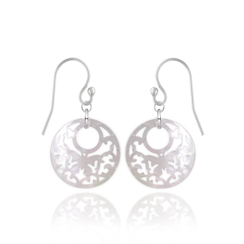 Mère Large White 2 Earrings