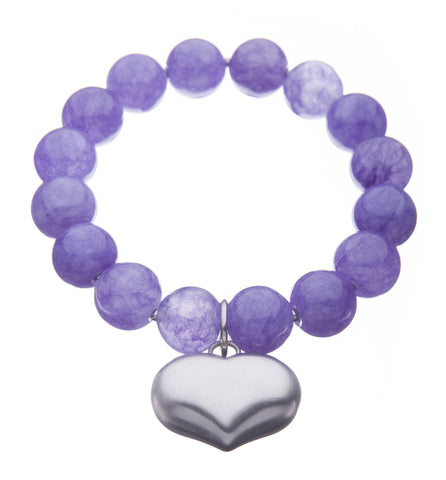 Colours of Fabulous Purple Haze Heart Bracelet