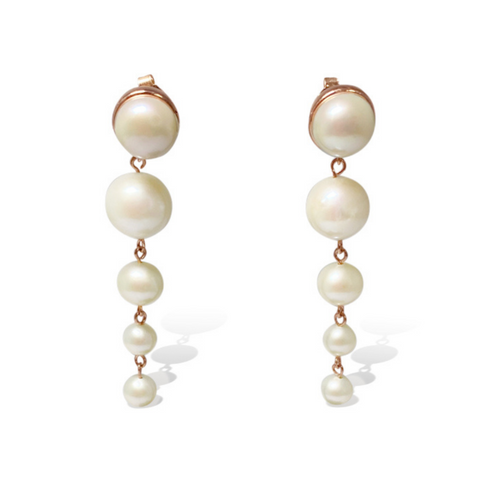 pearl earrings, bridal earrings, wedding earrings, bridal jewellery, wedding jewellery, pearl rop earrings, classic pearl earrings, classic pearl jewellery, nz jewellery, nz designer, beautiful jewellery, nz business, fabulous jewellery, free shipping, high quality jewellery, rose gold, rose gold earrings, rose gold and pearl earrings