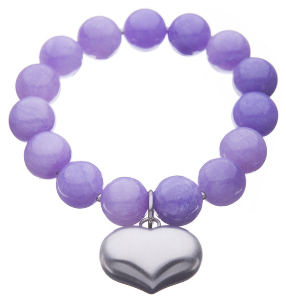 Colours of Fabulous Violet Tulip Heart Bracelet
