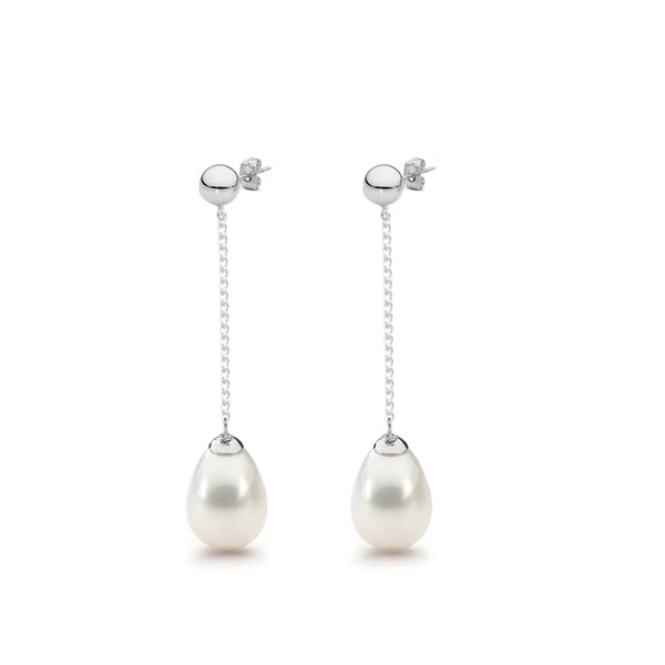 Mère White Earrings