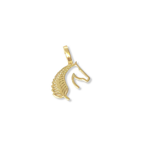 ESNZ Yellow Gold Clip On Horse Charm