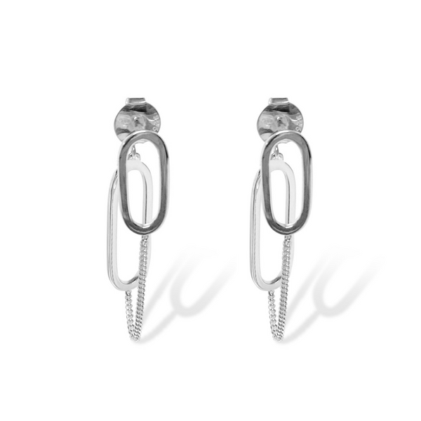 nz jewellery, designer jewellery, gifts for her, sterling silver, sterling silver earrings, earrings, oval earrings, chain earrings, stud earrings, free shipping, free gift wrapping, unique jewellery, beautiful jewellery, easy to wear earrings, beautiful earrings