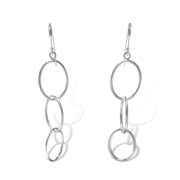 sterling silver earrings, earrings, chain earrings, womens earrings, sterling silver earrings, sterling silver designed jewellery, beautiful jewellery, fashion, womens fashion jewellery, chain earrings, link earrings, beautiful womens jewellery, shop local nz, nz business, female business, fine jewellery, look fabulous, feel fabulous