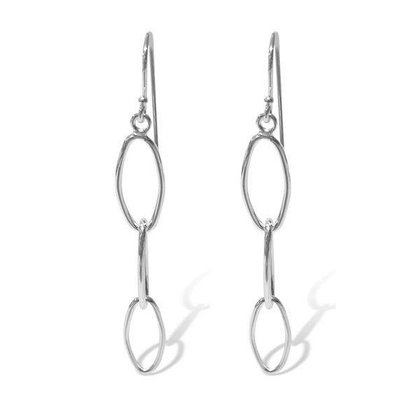 sterling silver link chain earrings, sterling silver earrings, earrings, strong style earrings, beautiful earrings, nz designer, jewellery essentials, sterling silver, 21st jewellery, womens jewellery, womens wear, designer jewellery, basic jewellery, jewellery for everyday wear, jewellery for her, womens gifts, gifts for women