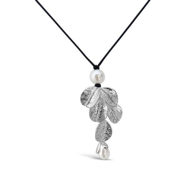 Jewelry, women owned, nz business, shop local, nz jewellery, designed in nz, nz designer, designer jewellery, well made, high quality jewellery, fashion, fashion jewellery, shop local, female owned, fleur, floral jewellery, womens jewellery, gifts for her, gift, present, mothers day, silver necklace, silver jewellery, silver and pearl, adjustable necklace, long necklace, versatile necklace