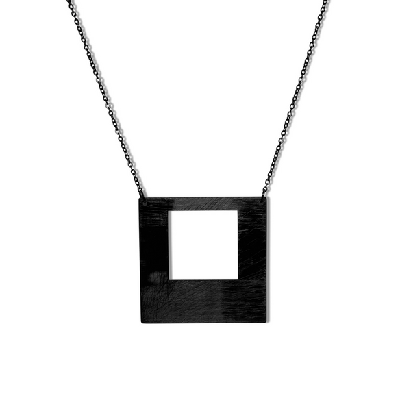 carre, earrings, fashion earrings, fashion, fashion jewellery, high quality, well made, nz jewellery, designer jewellery, designed in NZ, shop local, gift, gifts for her, anniversary, high quality jewellery, black necklace, black, necklace, black jewellery, modern jewellery, on trend jewellery, short necklace, long necklace