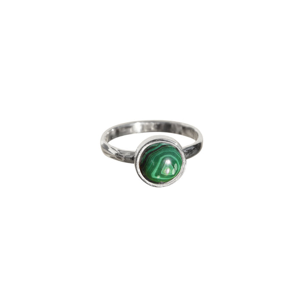 gorgeous green circle malachite ring on a sterling silver band, malachite green, malachite circle ring, malachite and sterling silver circle ring, petite ring, womens rings, sterling silver rings, malachite green and silver, modern rings, classic jewellery, beautiful womens jewellery, nz designer, designer jewellery, gifts for her, gifts for women, local gifts, auckland jewellery, auckland gifts