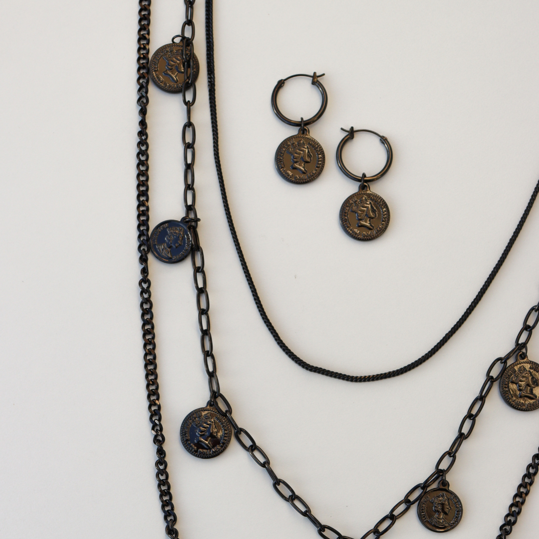Layered 2025 coin necklace