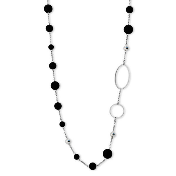 black onyx earrings, sterling silver earrings, earrings, jewellery, black onyx and sterling silver earrings, high quality jewellery, well made jewellery, beautiful jewellery, black jewellery, black earrings, black onyx jewellery, womens wear, fashion jewellery, nz womens wear, nz designer, free shipping nz wide, gifts for her, mothers day, black onyx long necklace, long necklace with black onyx