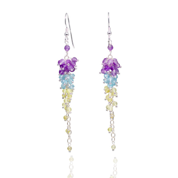 Maria Amethyst, Appatite and Citrine Earrings.