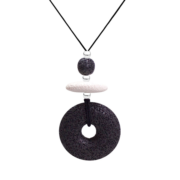 Flo Black Large Necklace
