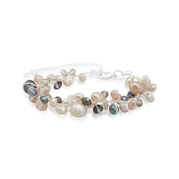 Areeya White Pink Black Bracelet